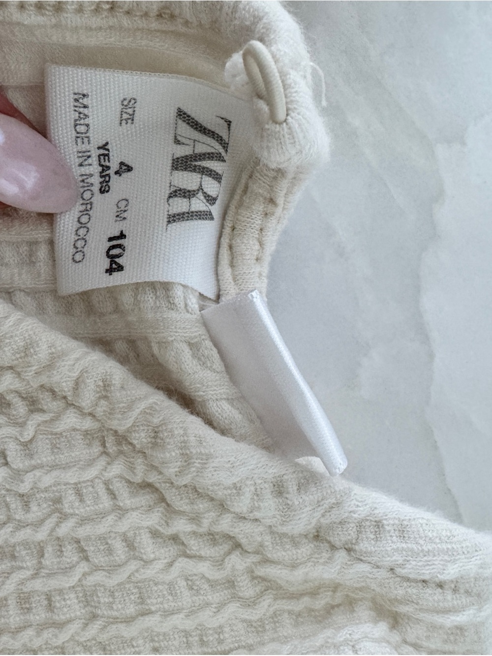 Zara Cream Crochet-Pocket Kids One-Piece - Picture 3 of 3